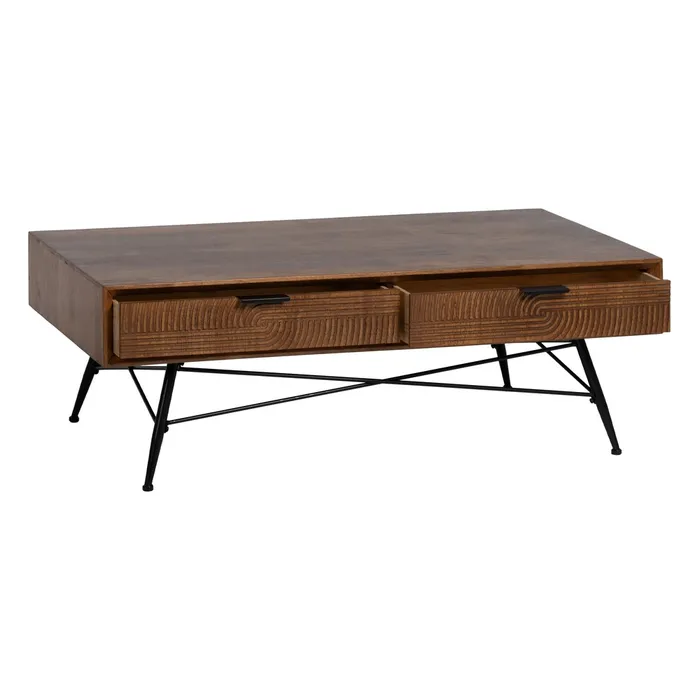 Masuta cafea lemn cauciuc|Mobilier living industrial [5]