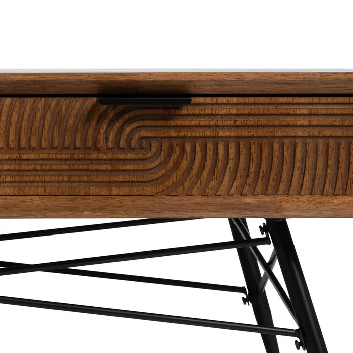 Masuta cafea lemn cauciuc|Mobilier living industrial [7]