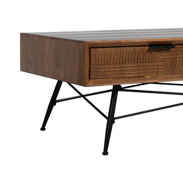 Masuta cafea lemn cauciuc|Mobilier living industrial [10]