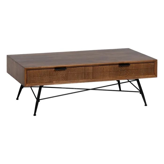 Masuta cafea lemn cauciuc|Mobilier living industrial [4]