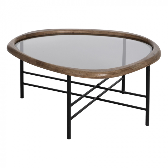 Masuta Cafea Industriala CreativDeco - Design Modern cu Accente Naturale pentru Living [3]