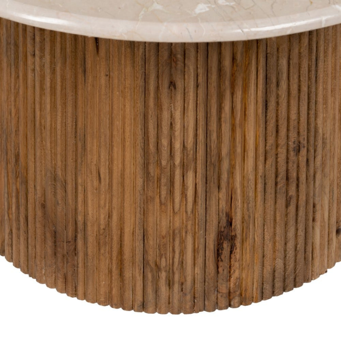 Masa Cafea Eleganta CreativDeco - Blat Texturat si Lemn Natural [7]