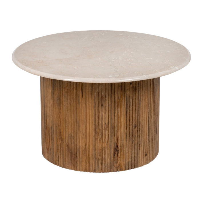 Masa Cafea Eleganta CreativDeco - Blat Texturat si Lemn Natural [3]