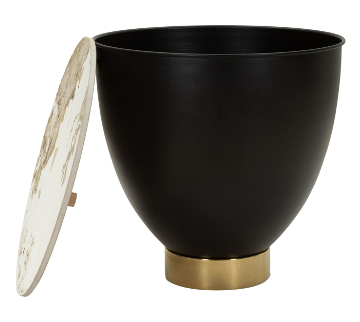 Măsuță de cafea mică în stil glam efect marmură [4]