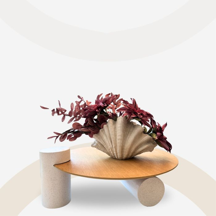 masuta cafea assymetron blat stejar baza beton design modern industrial [2]