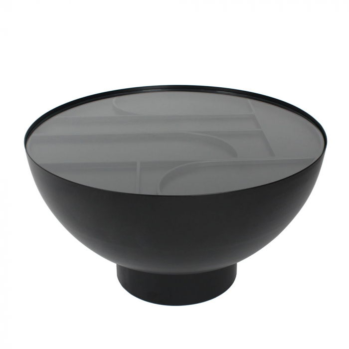 masuta cafea arches sticla negru design modern [1]
