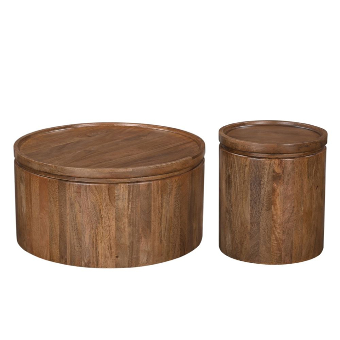 Masuta cafea arab mango nuc lemn masiv living rustic [5]