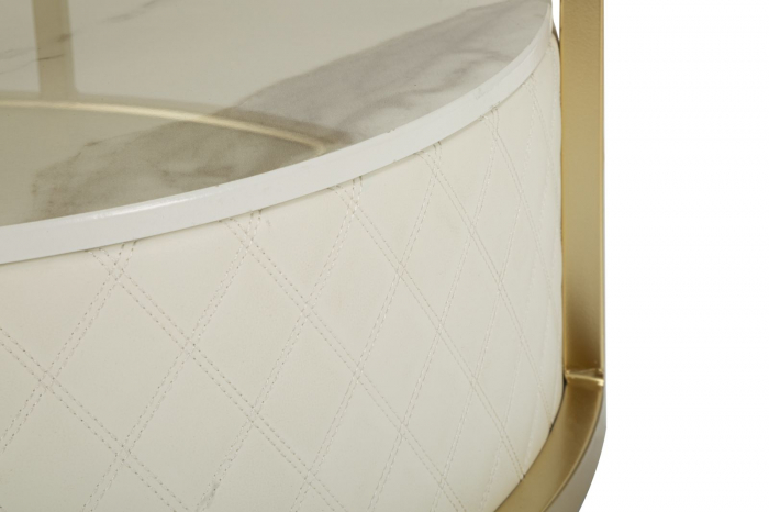 Masuta cafea rotunda | Blat marmorat | CreativDeco [6]