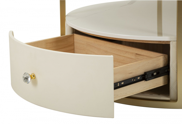 Masuta cafea rotunda | Blat marmorat | CreativDeco [5]