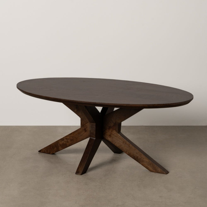 Măsuță de cafea ovală din lemn de mango [8]