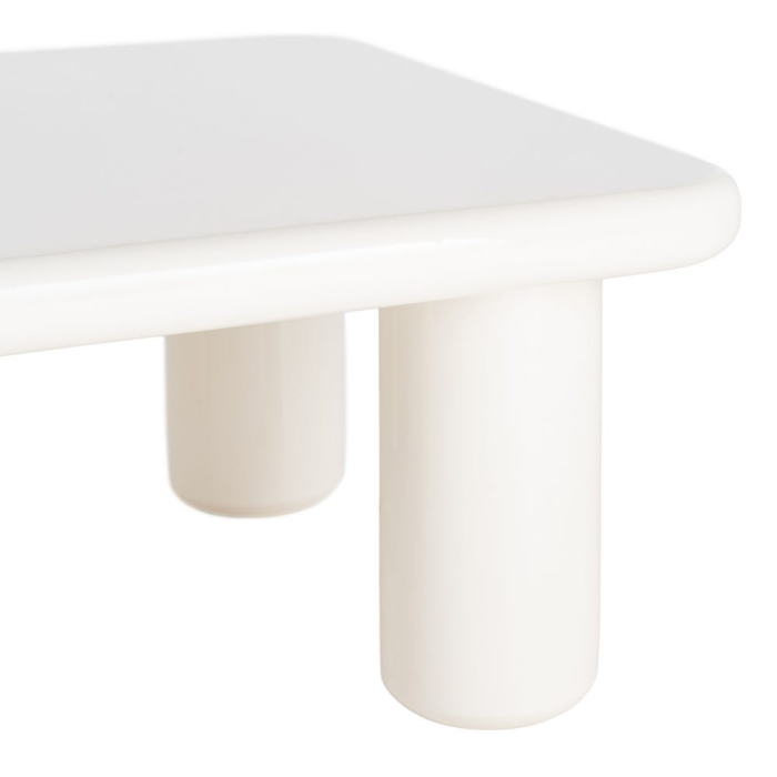 Măsuță de cafea pătrată crem din MDF lăcuit, design contemporan 78 x 78 x 41 cm [7]