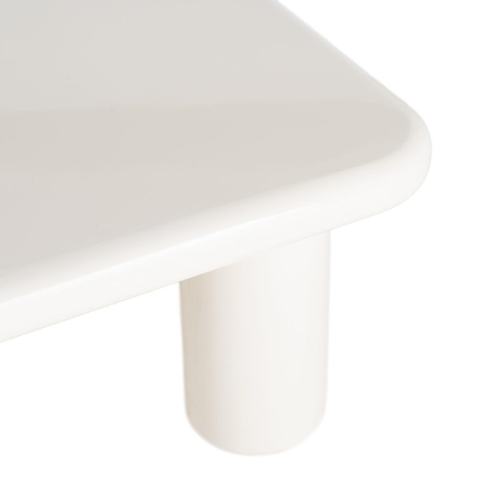 Măsuță de cafea pătrată crem din MDF lăcuit, design contemporan 78 x 78 x 41 cm [9]
