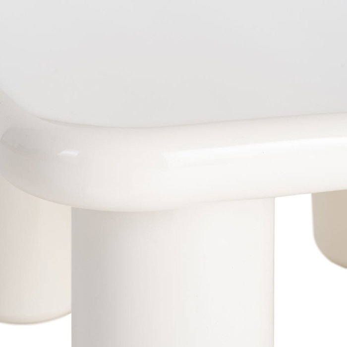 Măsuță de cafea pătrată crem din MDF lăcuit, design contemporan 78 x 78 x 41 cm [6]