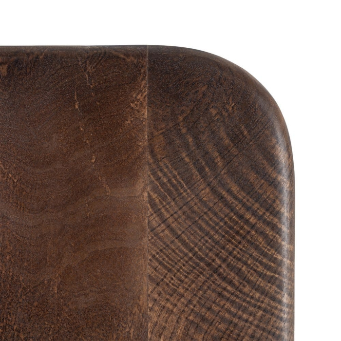 Măsuță de cafea pătrată din lemn de mango cu bază sculpturală [8]