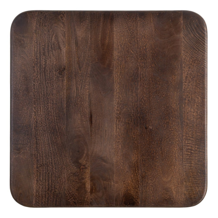 Măsuță de cafea pătrată din lemn de mango cu bază sculpturală [9]