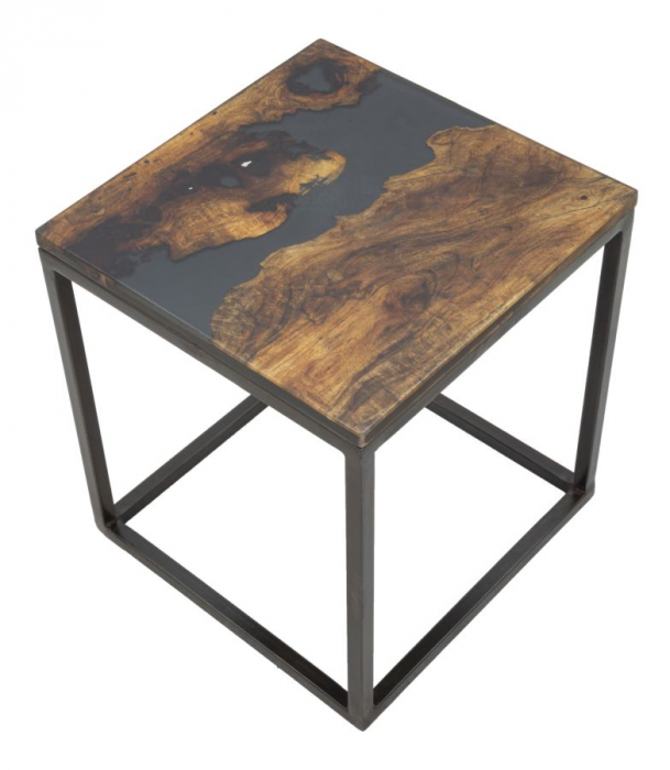 Masuta cafea vintage compacta din lemn masiv CreativDeco [3]