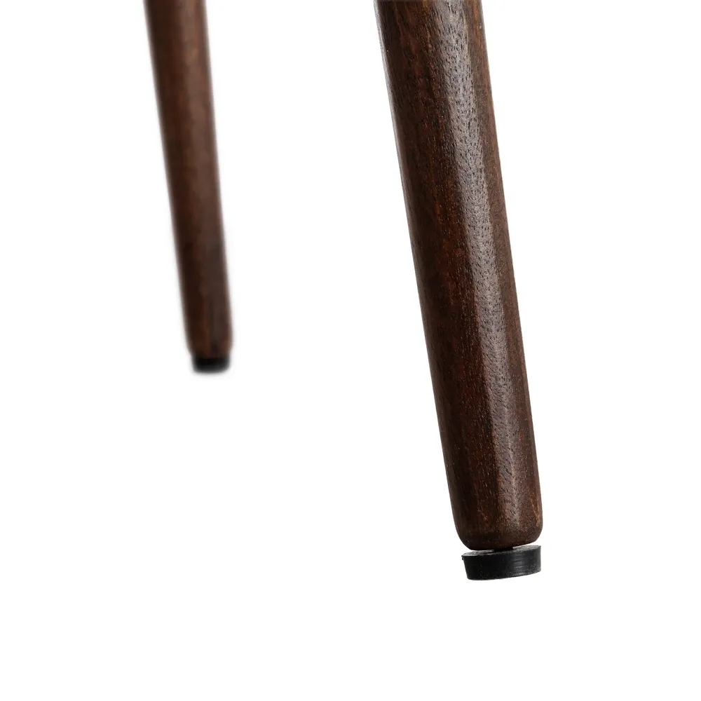 Măsuță de cafea pătrată maro închis din lemn de mango design mid-century modern [8]