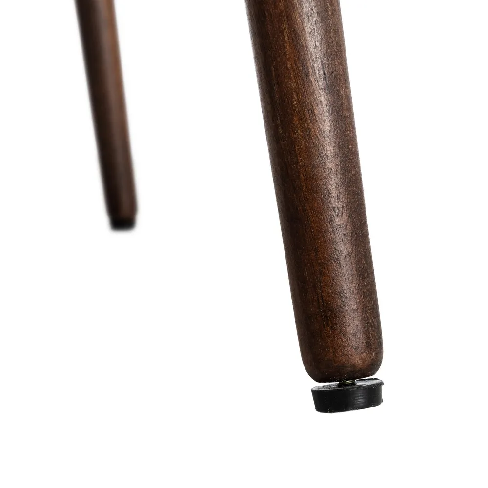 Măsuță de cafea pătrată maro închis din lemn de mango design mid-century modern [7]