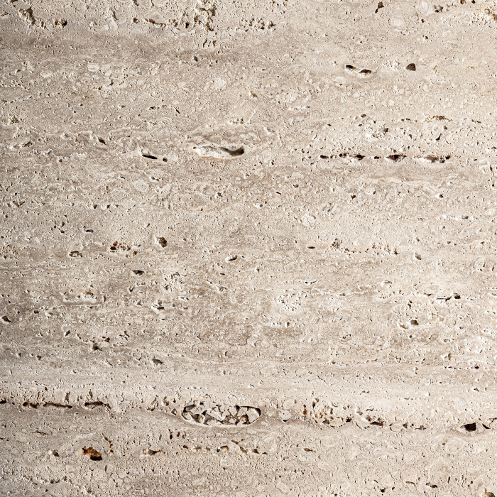 Măsuță travertin bej cubică, design sculptural Art Deco. [5]