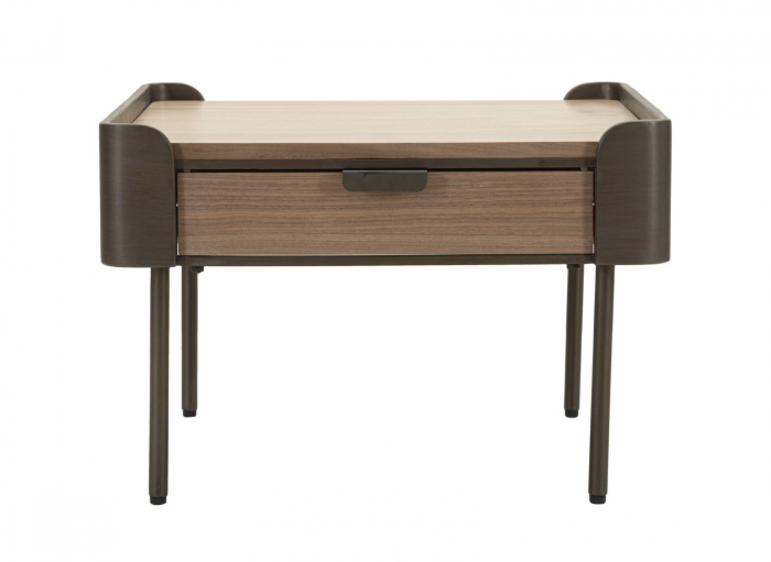 Masuta cafea patrata retro cu sertar mid-century CreativDeco [2]