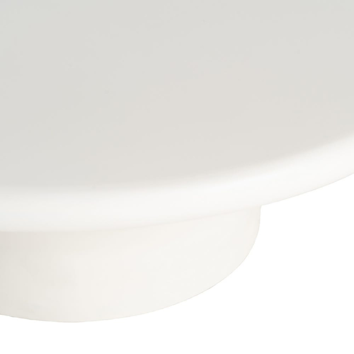 Măsuță de cafea rotundă albă din MDF lăcuit, design minimalist 79 x 79 x 29 cm [5]