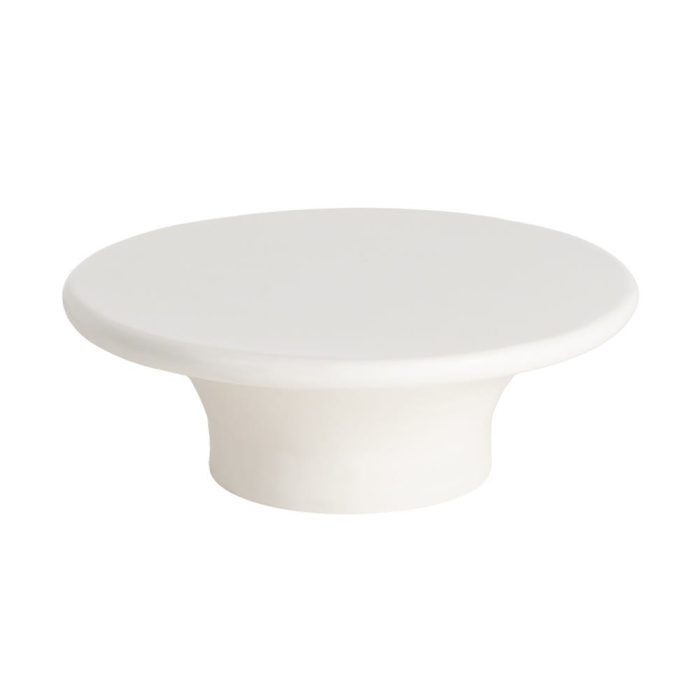 Măsuță de cafea rotundă albă din MDF lăcuit, design minimalist 79 x 79 x 29 cm [3]