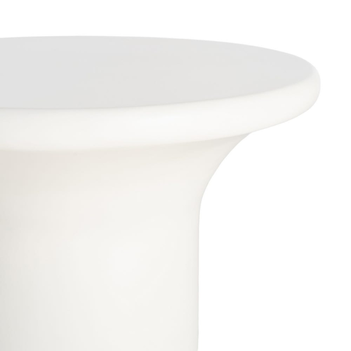 Măsuță de cafea rotundă albă din MDF, design minimalist 59 x 59 x 40 cm [5]