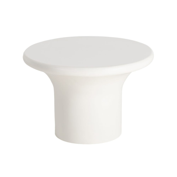 Măsuță de cafea rotundă albă din MDF, design minimalist 59 x 59 x 40 cm [3]