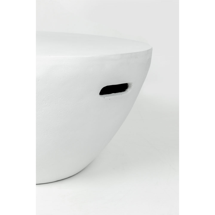 Măsuță de cafea rotundă albă din MgO cu mânere integrate [5]