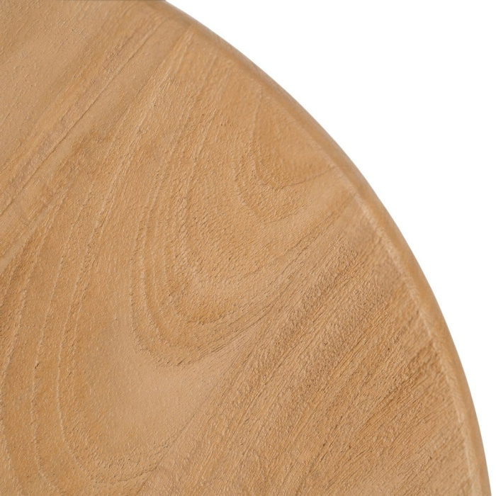 Măsuță de cafea rotundă din lemn de mango cu baza cilindrica [8]