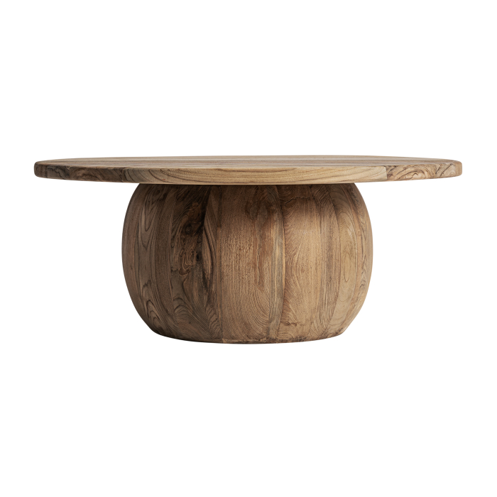 Măsuță de cafea bază sculpturală lemn tec Erloy [2]
