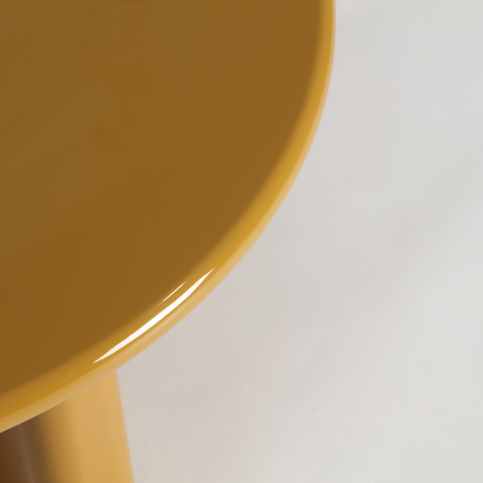 Măsuță de cafea rotundă din lemn muștar cu finisaj lăcuit Provenza [2]