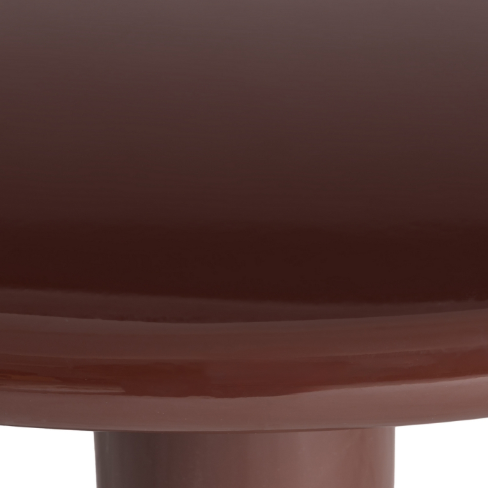 Masuta de cafea rotunda din MDF lacuit grena [6]