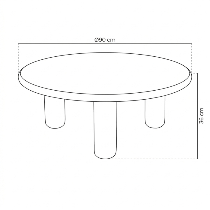 Masuta de cafea rotunda din MDF lacuit grena [7]