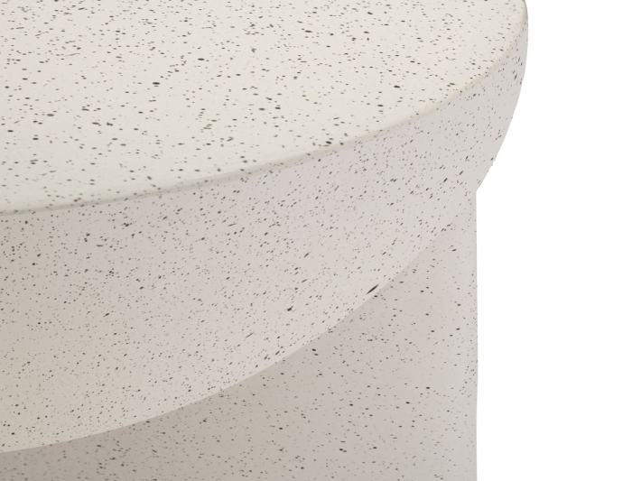 Masuta de cafea rotunda crem efect piatra 63.8x42.5 cm [3]