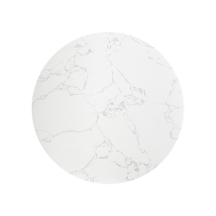 Măsuță de cafea rotundă din piatră sinterizată albă [3]