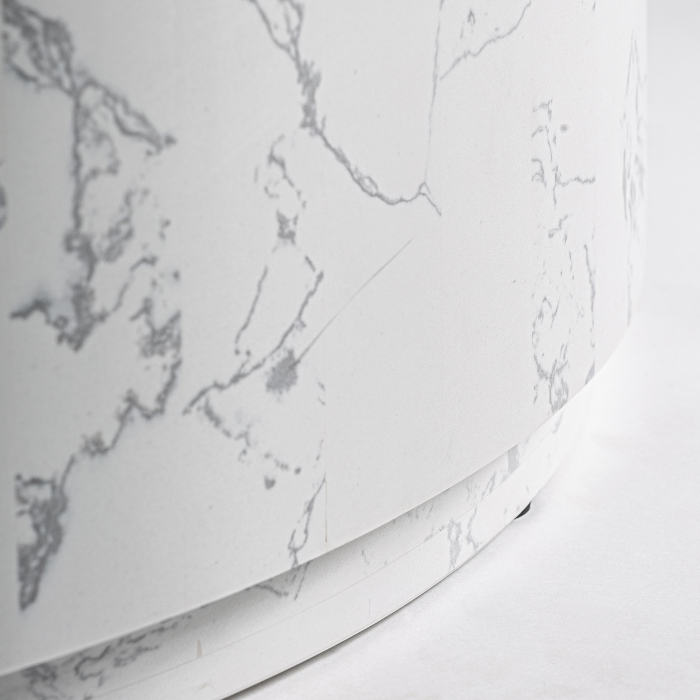 Măsuță de cafea rotundă din piatră sinterizată albă [4]