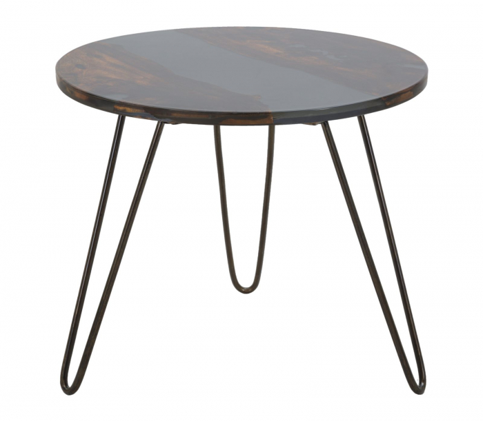 Masuta cafea rotunda slim design vintage industrial CreativDeco [1]