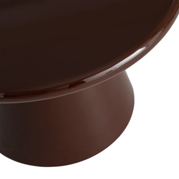 Măsuță de cafea rotundă maro cu finisaj lucios [3]