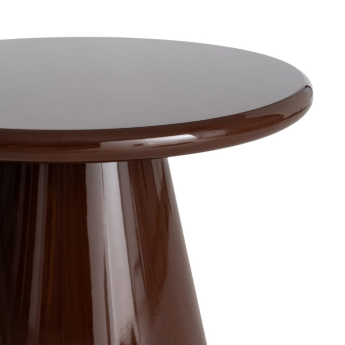 Măsuță de cafea rotundă maro cu finisaj lucios [2]