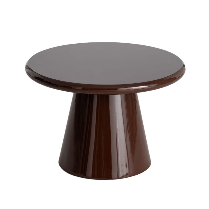 Măsuță de cafea rotundă maro cu finisaj lucios [6]