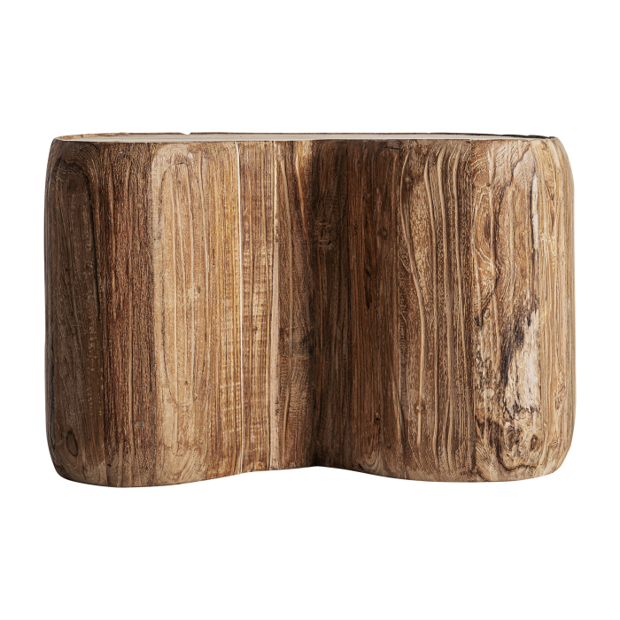 Măsuță de cafea sculpturală lemn tec reciclat Erloy [2]