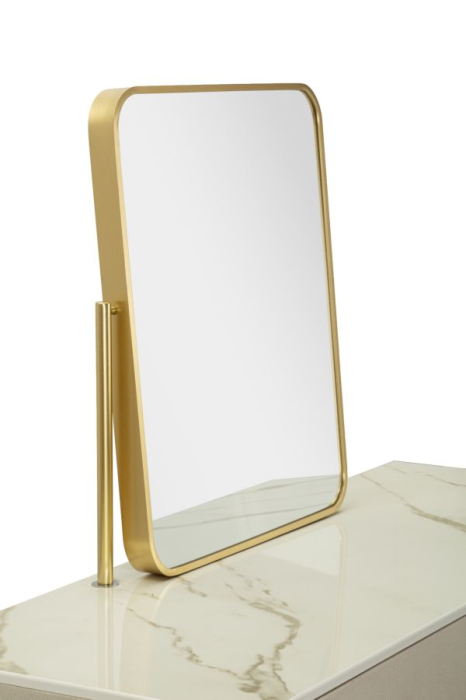 Măsuță de toaletă cu oglindă și taburet tapițat design modern [10]