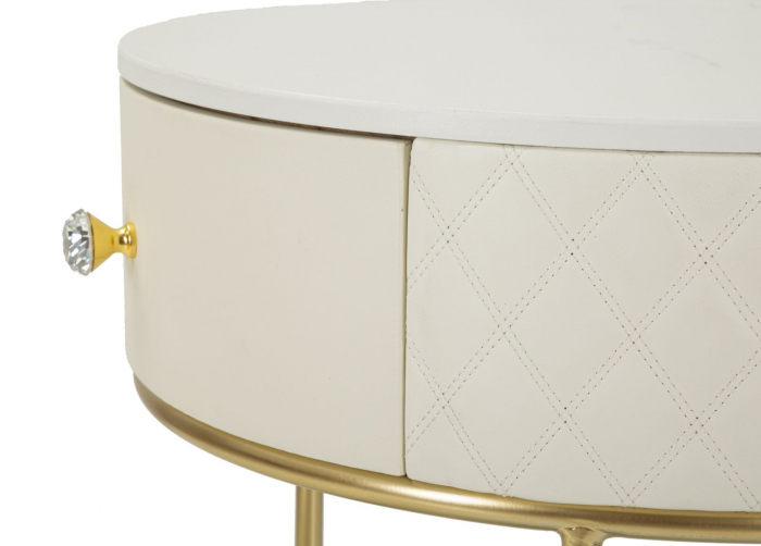 Masa de toaleta rotunda | Blat marmorat | CreativDeco [9]