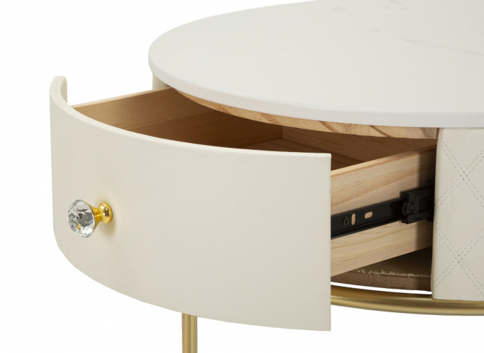Masa de toaleta rotunda | Blat marmorat | CreativDeco [6]