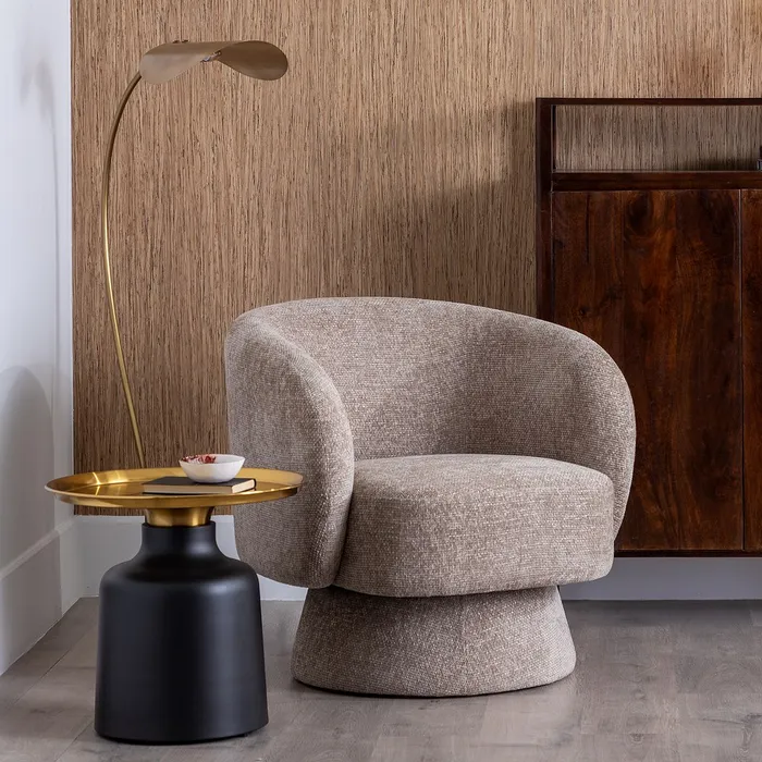 Măsuță decorativă aurie neagră, mobilier elegant [2]