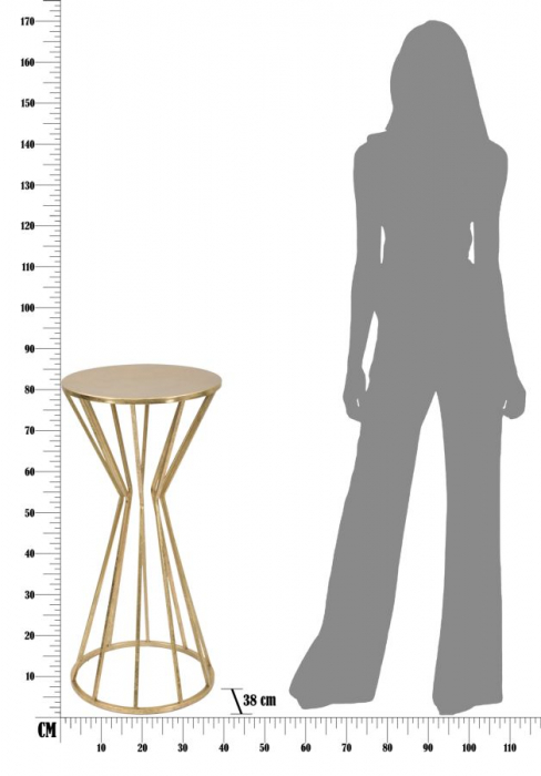 Măsuță decorativă aurie tip bar mic Stick Glam [7]
