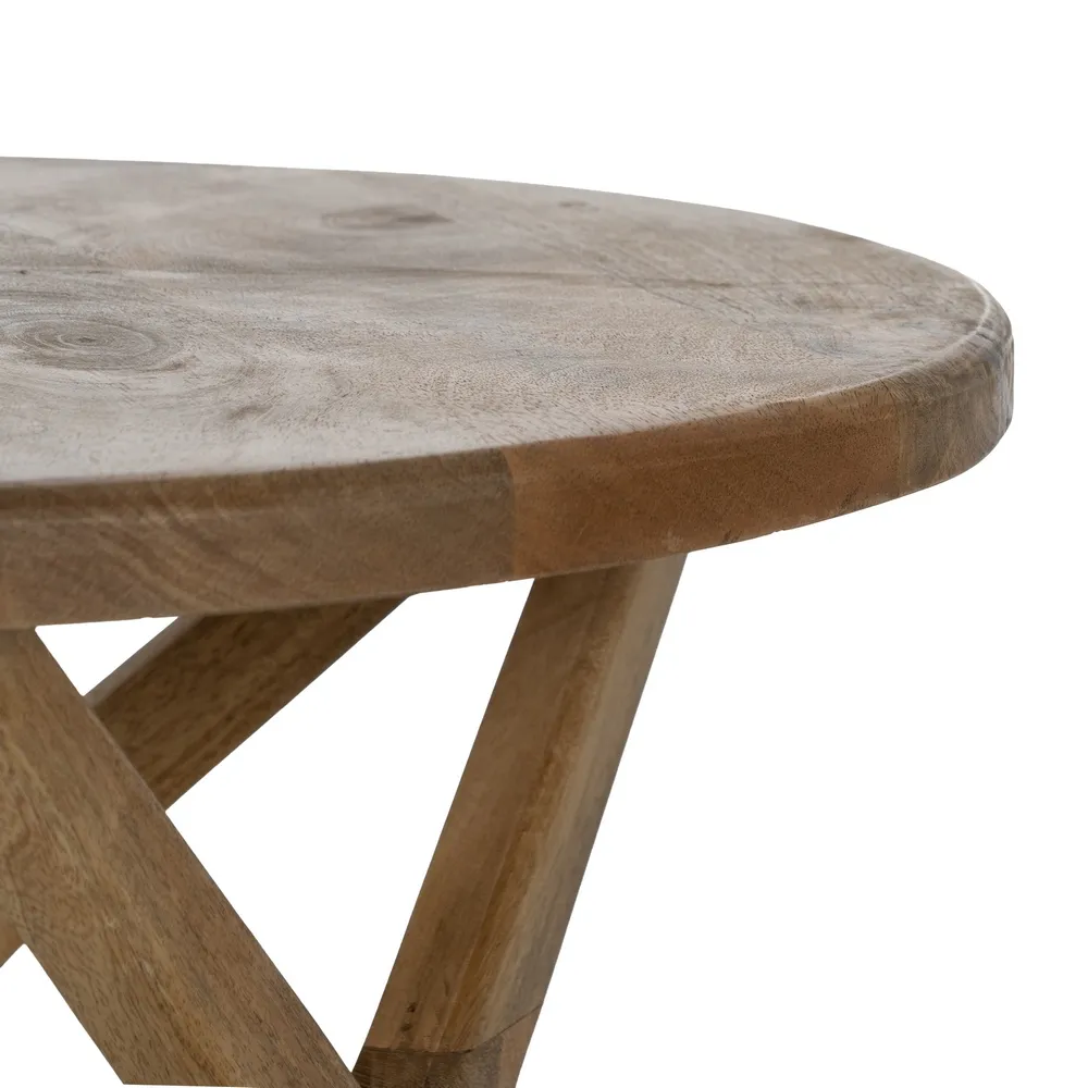 Măsuță decorativă mango miere, mobilier rustic modern [6]