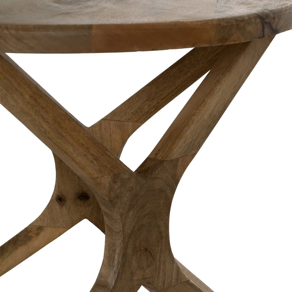 Măsuță decorativă mango miere, mobilier rustic modern [7]