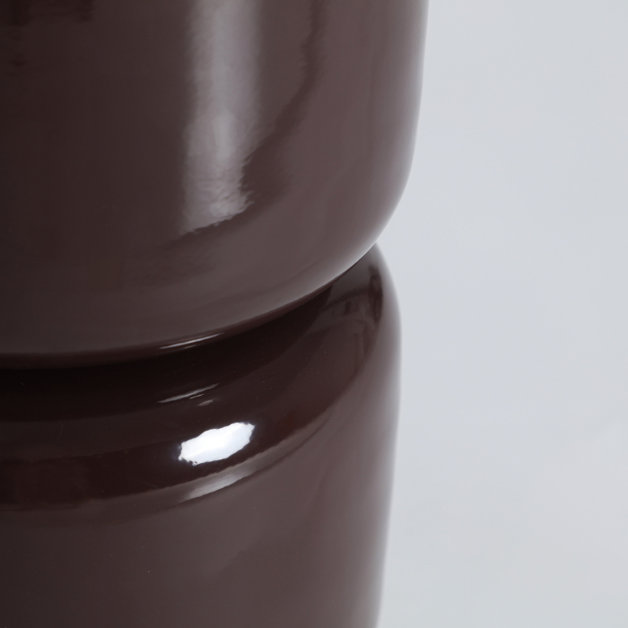 Măsuță decorativă din metal maro închis cu finisaj lucios pentru interior [2]